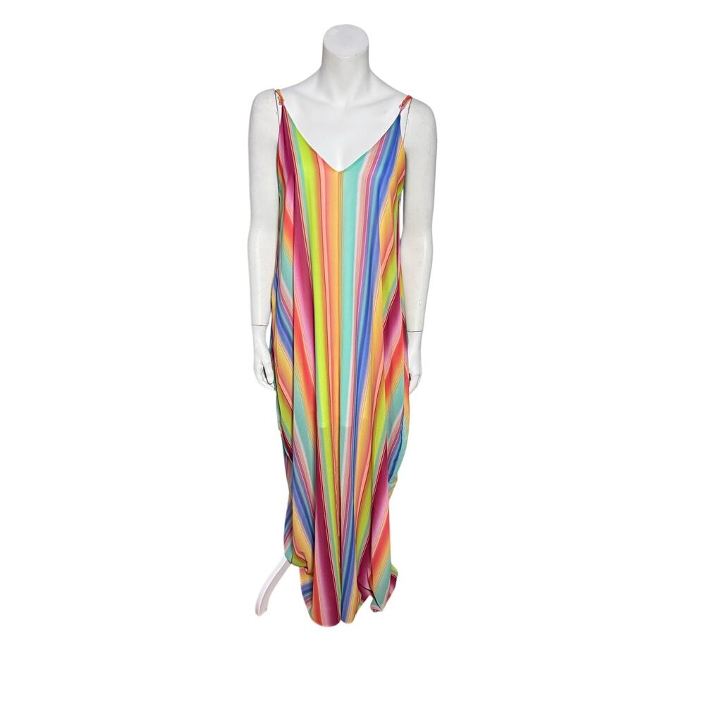 Fantastic Fawn Rainbow Maxi Dress Women's Medium Dopamine Dressing